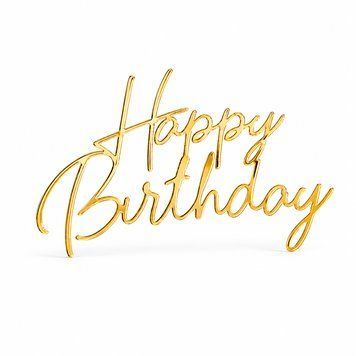 Акриловий топер "Happy Birthday" №1 (торцевий) 2742792752 фото