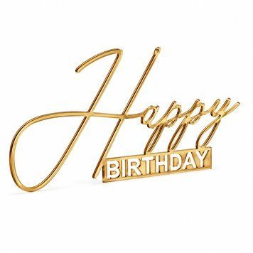 Акриловий топер "Happy Birthday" №7 (торцевий) 3133711386 фото