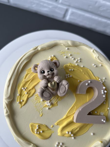 Шоколадная фигурка Мишка Коричневый 2Д (4 см) Декор на торт 2608215439 фото
